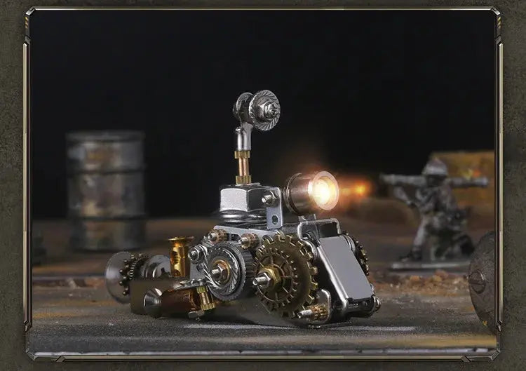Mechanical Armor 3D Metal Puzzle Kit – DIY Tank, Motorcycle, Cannon & Airship Model Building Set for Adults - Model to assemble