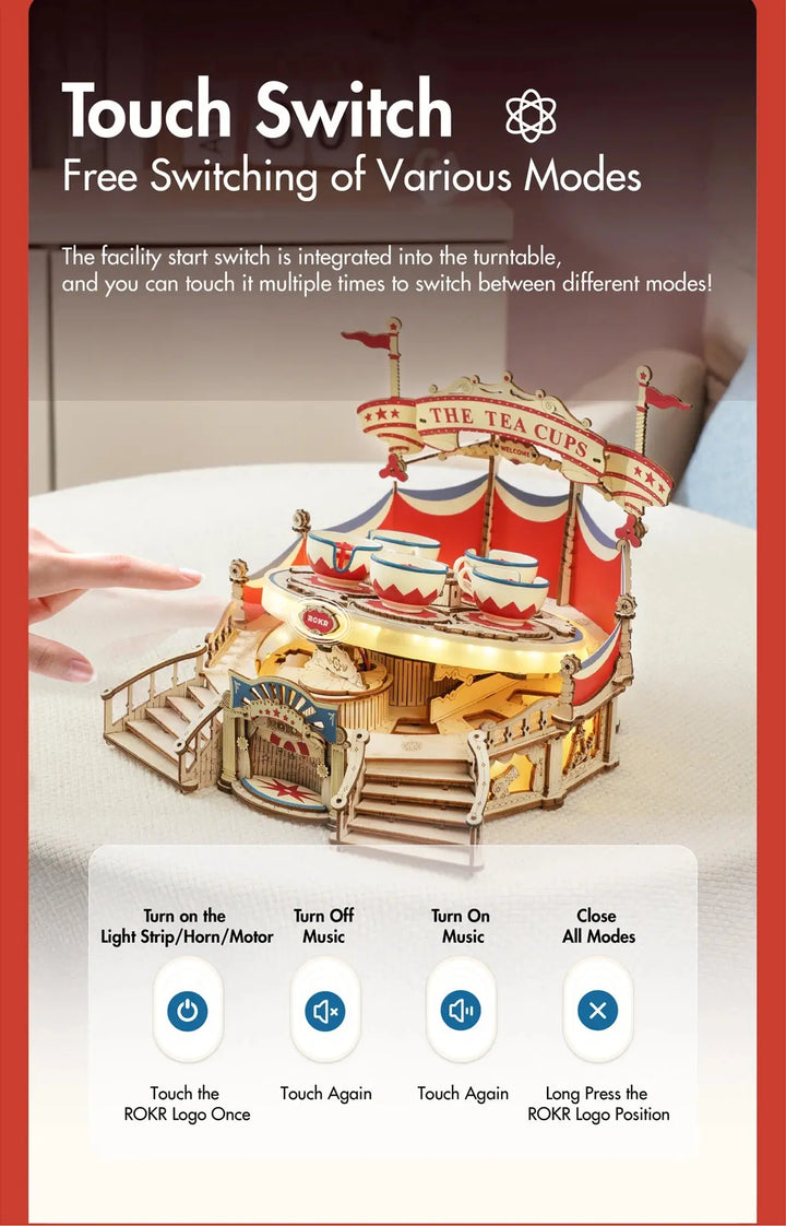 Tilt-A-Whirl The Tea Cup - Model to assemble