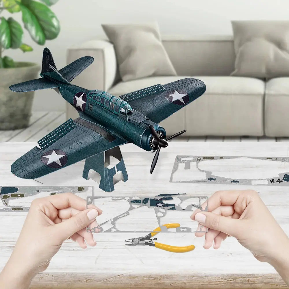 Airplane 3D Metal Puzzle DIY - Model to assemble