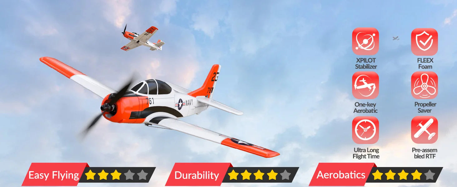 Volantex New Spitfire RC Plane EPP 400mm Wingspan RC Fighter One Key Aerobatic 2.4G 4CH RTF Warbird Plane Model to assemble