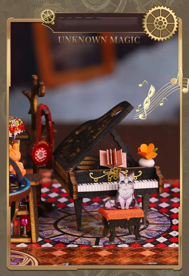 Rail-track Secluded City Figurines Miniatures Bookend Assembled Houses - Model to assemble