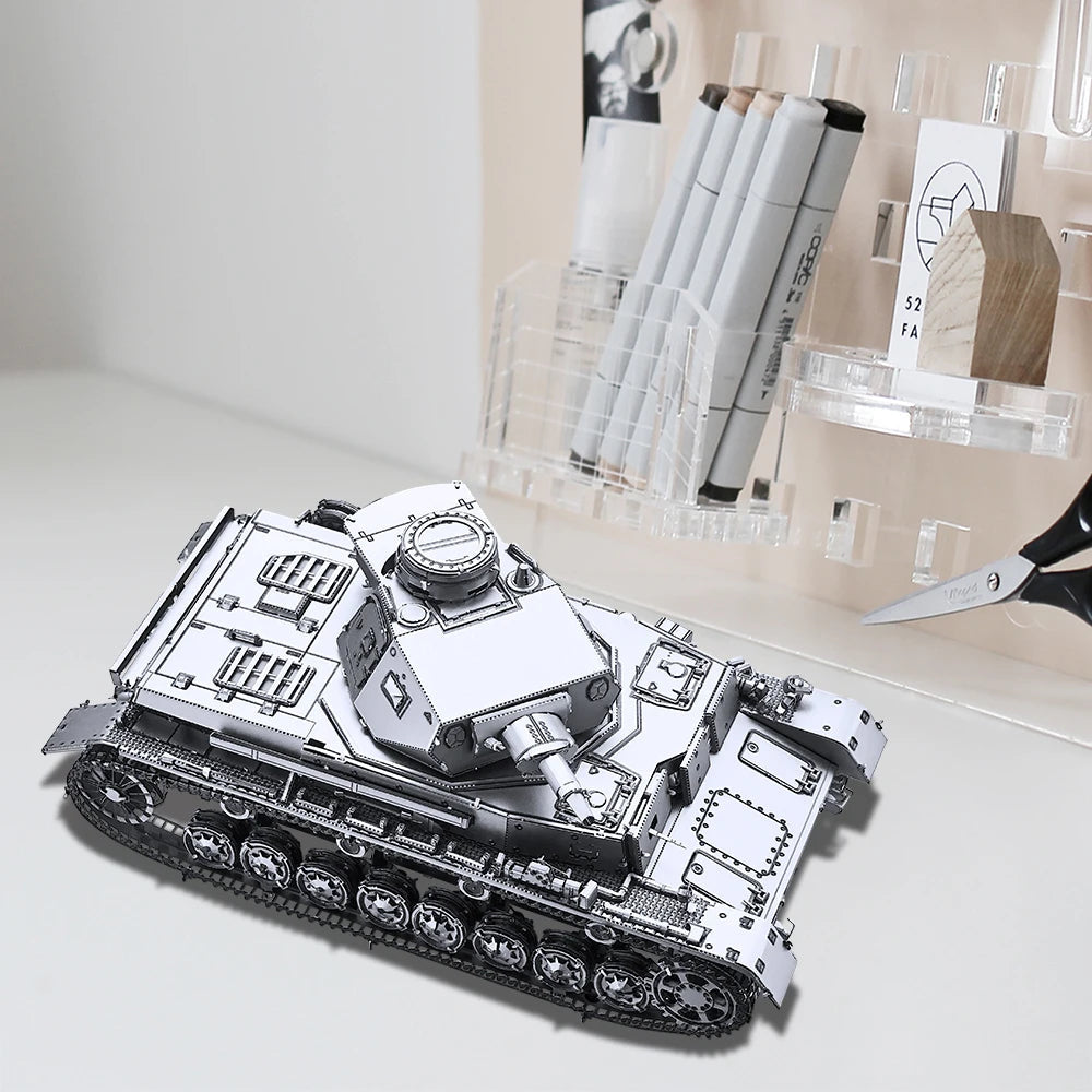 Piececool 3D Metal Puzzle T-34/76 Medium Tank Diy Jigsaw Toy for Adult Brain Teaser Assembly Model for Collection Model to assemble