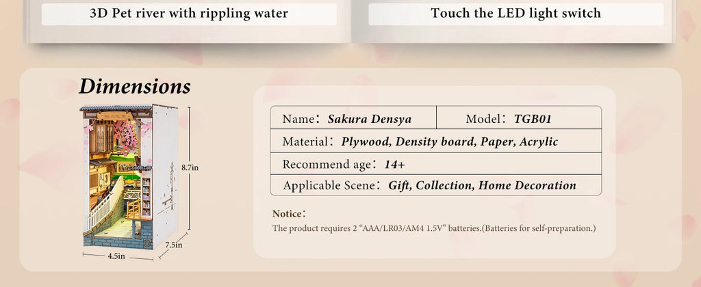 Doll House for Bookshelf - Model to assemble