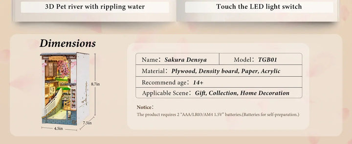 Doll House for Bookshelf - Model to assemble