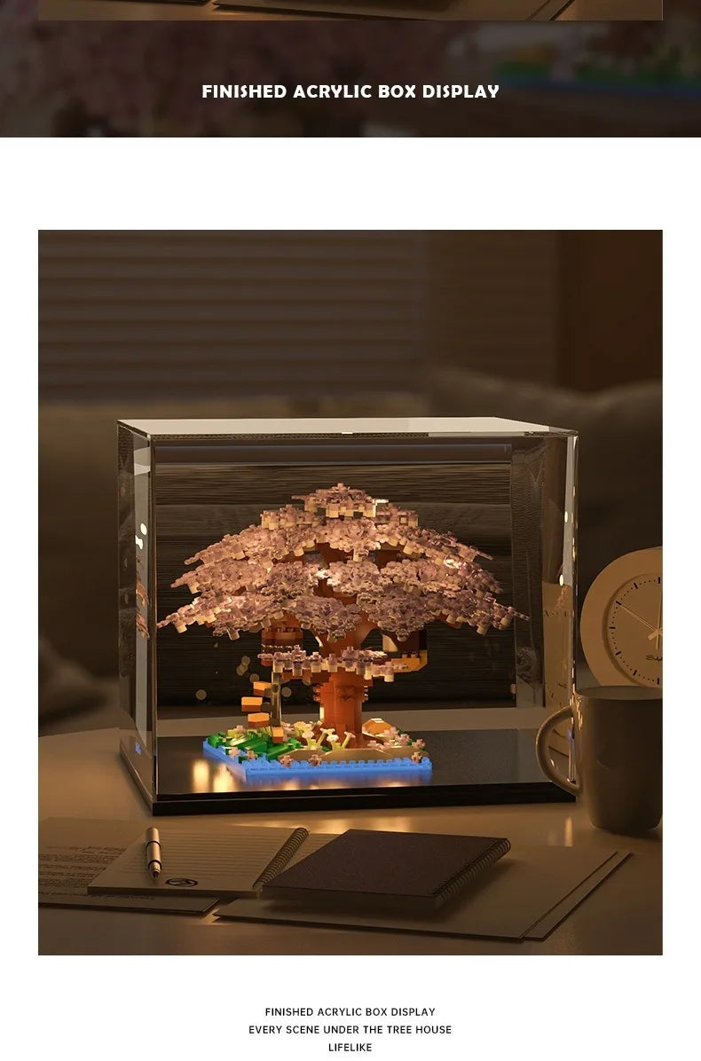 Spring pink cherry tree - Model to assemble