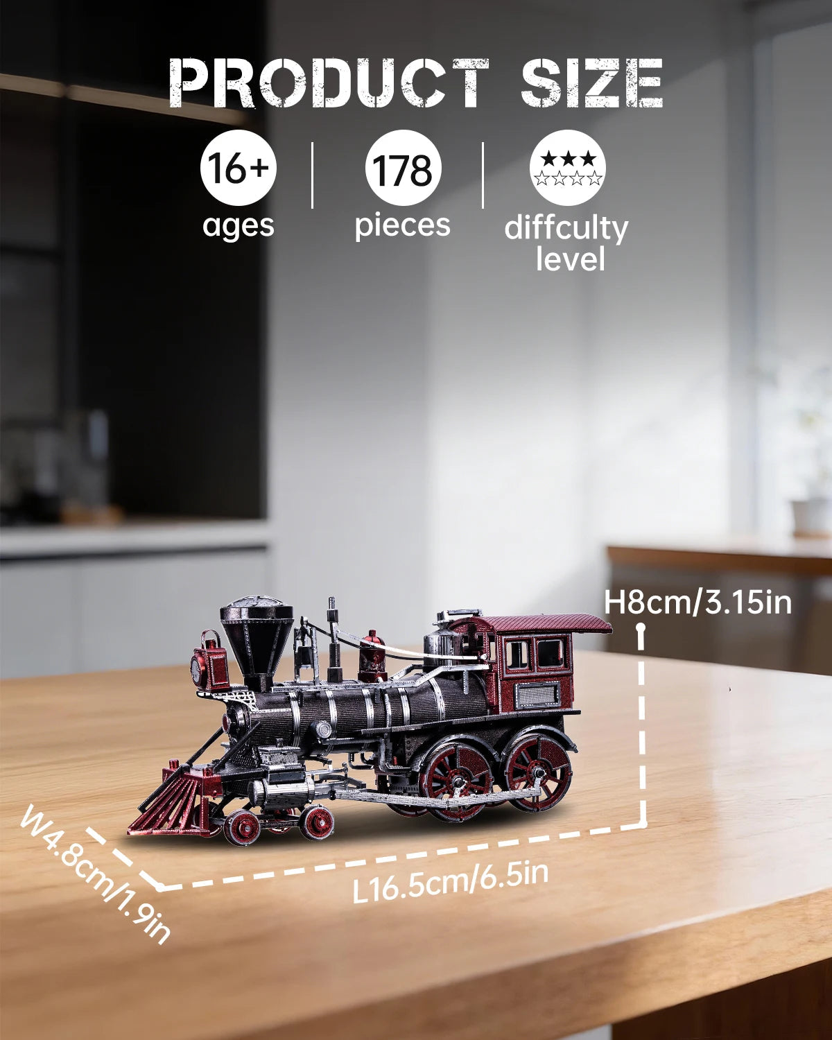 Piececool 3D Puzzles for Adult Leviathan Metal Model Kits DIY Kit Jigsaw Train Model for Home Decoration Best Gifts Model to assemble