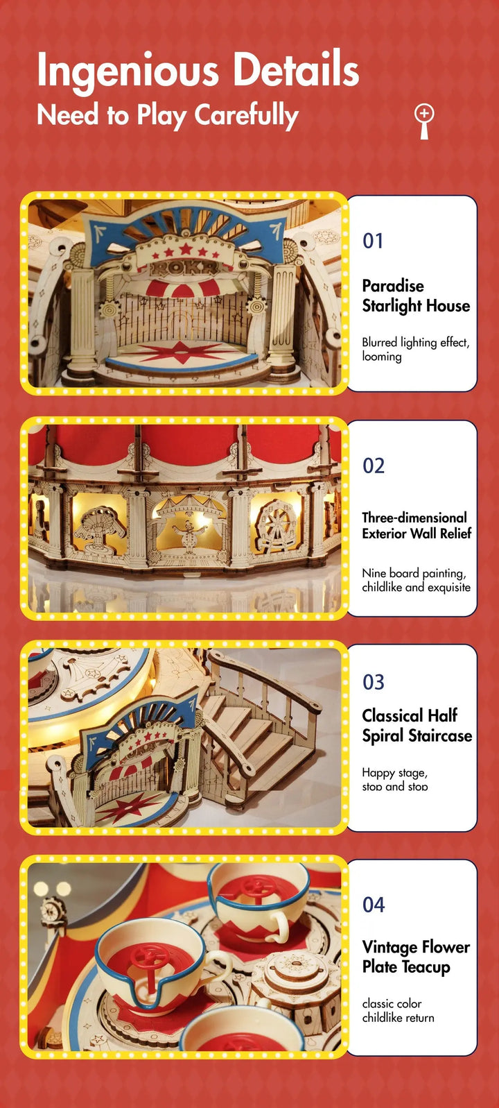 Tilt-A-Whirl The Tea Cup - Model to assemble