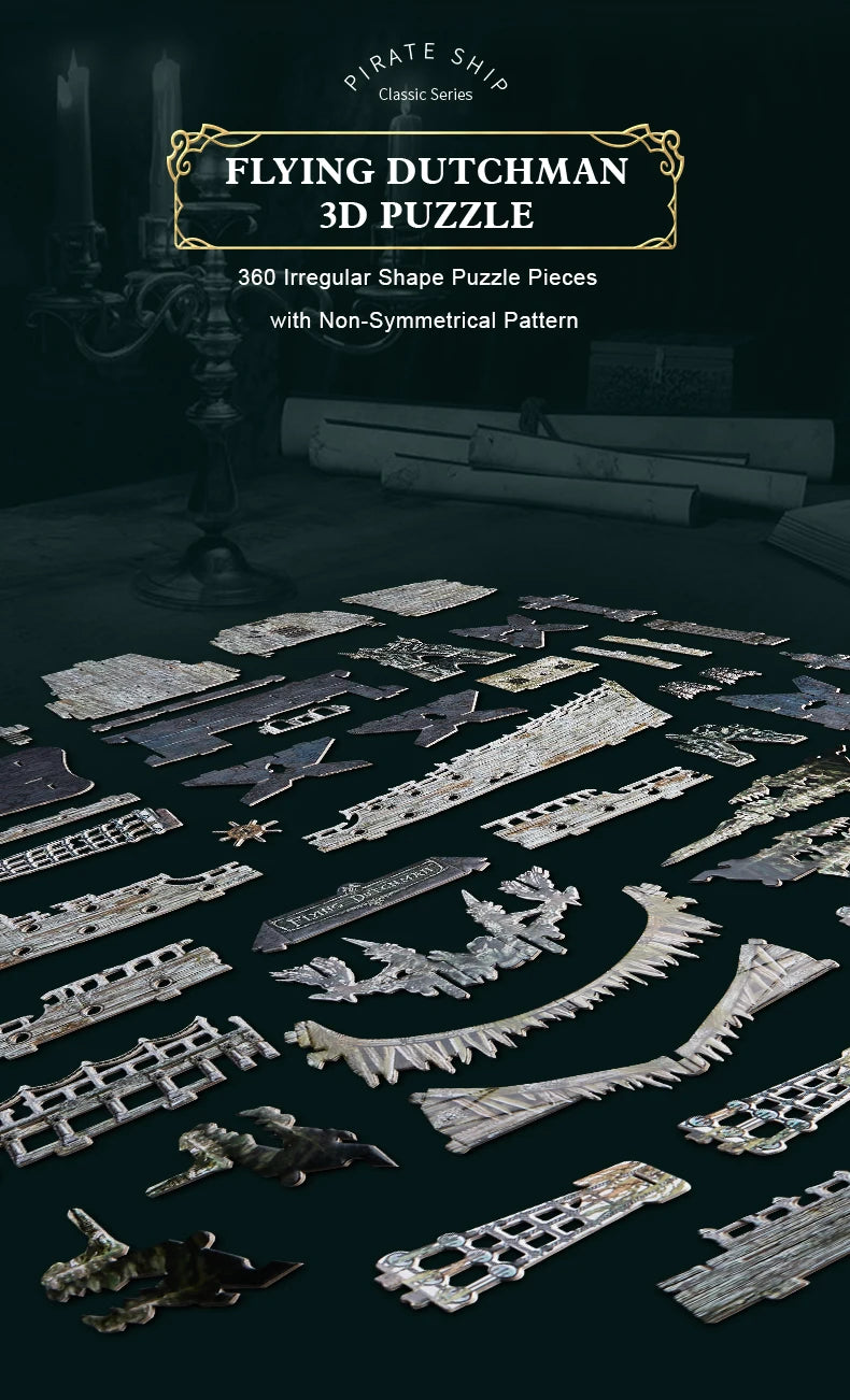 Green LED Flying Dutchman Pirate Ship