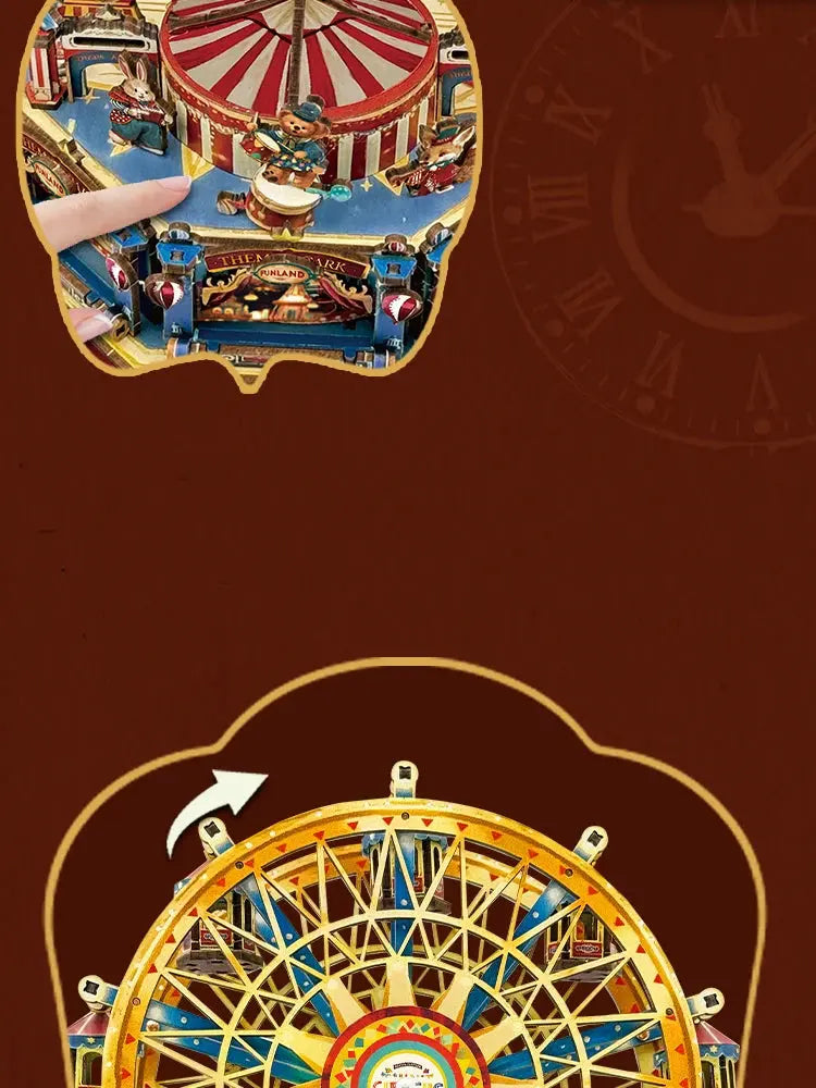 Century Ferris Wheel Music Box Doll Houses - Model to assemble