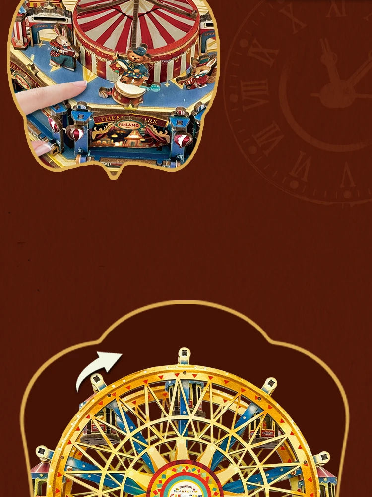 Century Ferris Wheel Music Box Doll Houses - Model to assemble