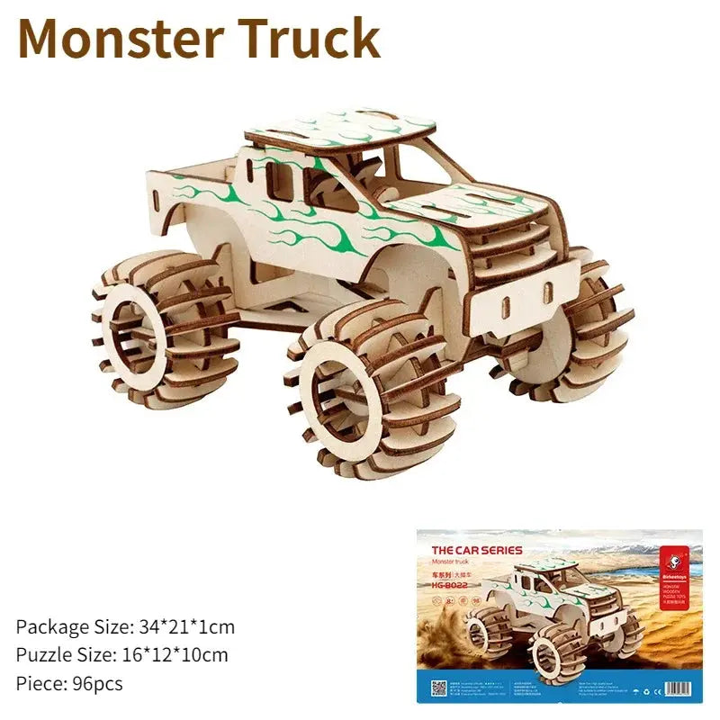 3D Jigsaw Puzzle Wooden Vehicle Kits - Model to assemble