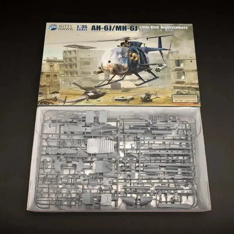 AH-6J / MH-6J Little Bird Helicopter Model Kit 1/35 Scale – US Military Special Forces Aircraft DIY Assembly - Model to assemble