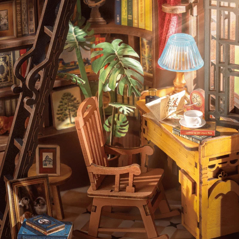 Corner Study Book Nook Kits - Model to assemble