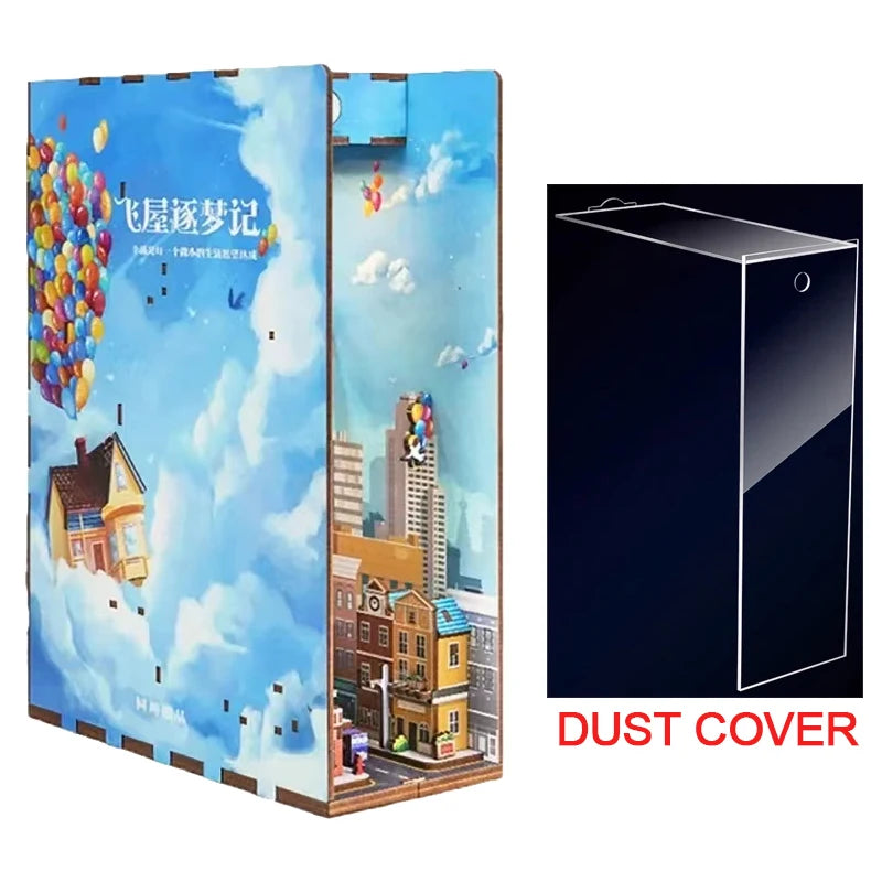 UP Book Nook Figurines Miniature Kits Bookshelf - Model to assemble