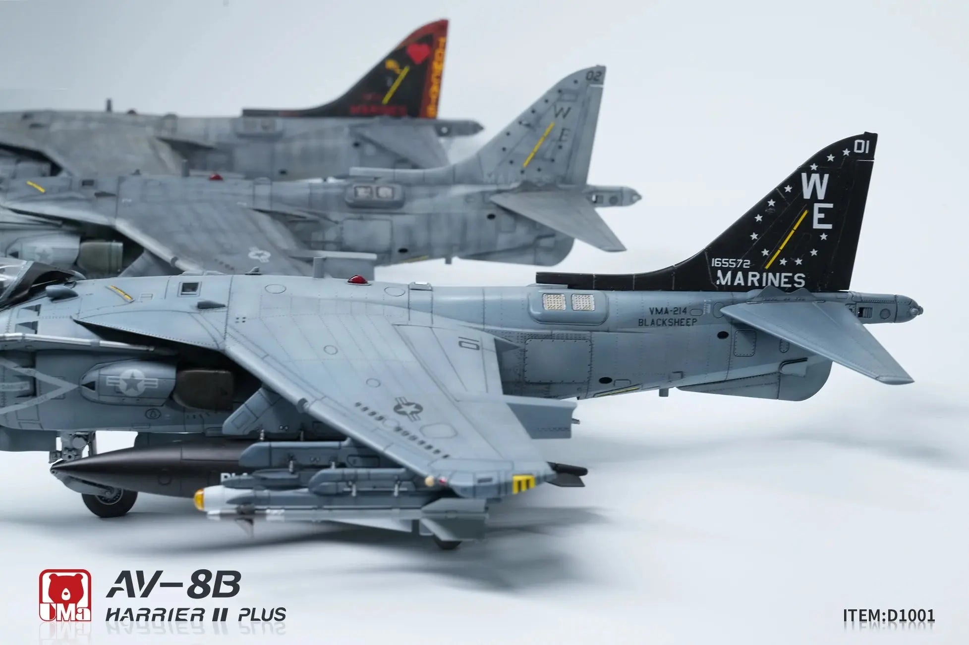 AV-8B Harrier II Plus Attack Aircraft Model Kit 1/48 Scale – USMC Military Jet DIY Assembly - Model to assemble