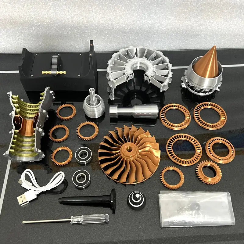 TR900 Turbofan Jet Engine Model Kit – 27cm DIY Electric Assembly Aviation Engine Toy - Model to assemble