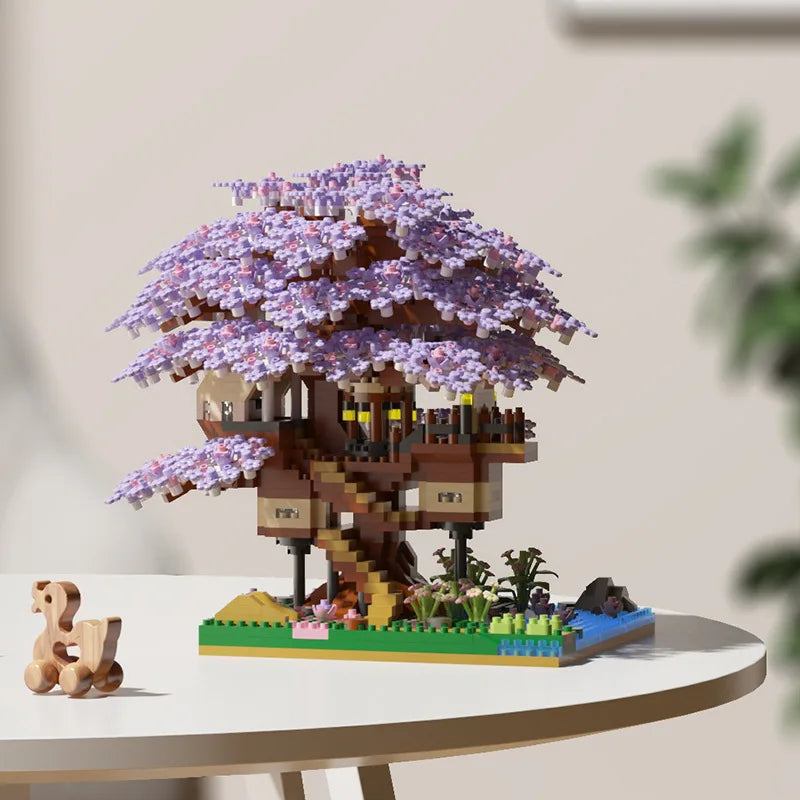 Spring pink cherry tree - Model to assemble