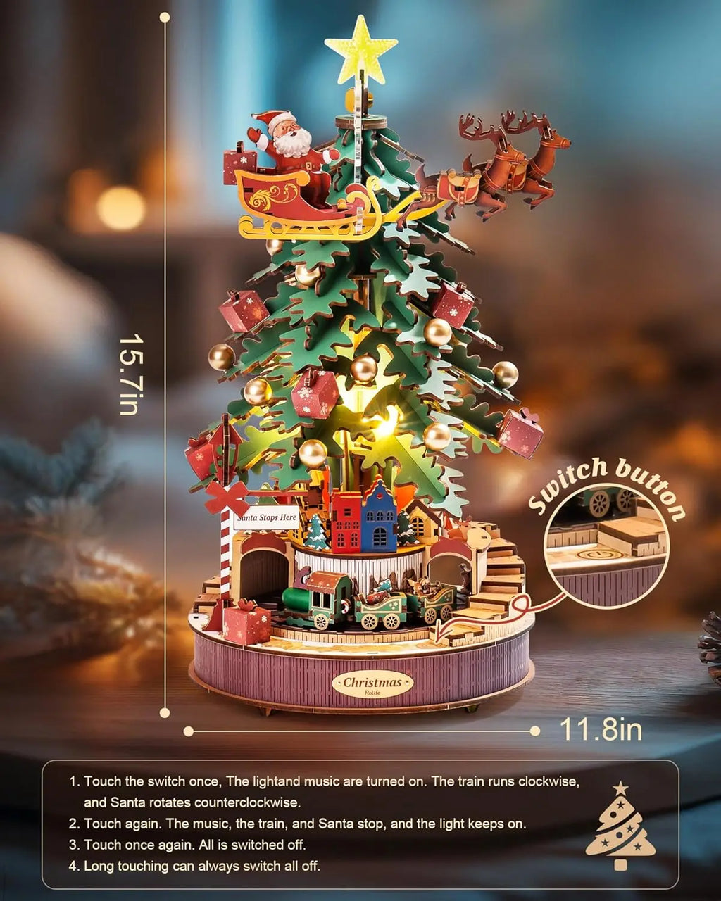 Music Box Christmas Melody Tree - Model to assemble
