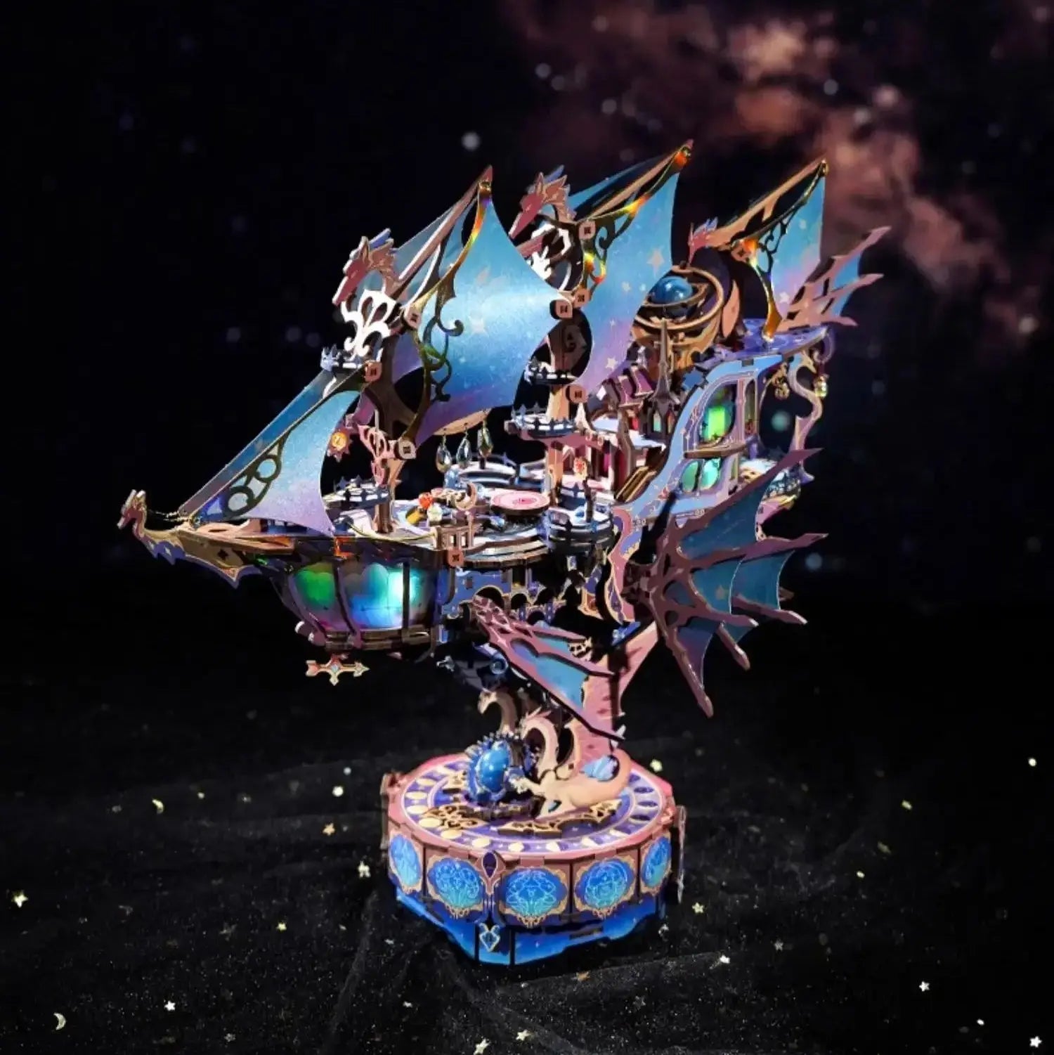Tonecheer Fantasy Spaceship Boat Wooden Model Kits Model to assemble