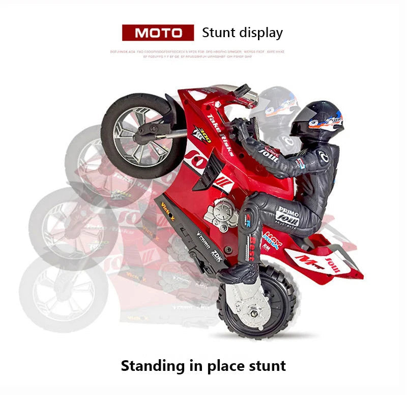 RC Motorcycle Self-Balancing 6 Axis of Gyroscope Stunt Racing Motorcycle Plastic RTR High Speed Off-Road Model Kid Toys For Boy Model to assemble