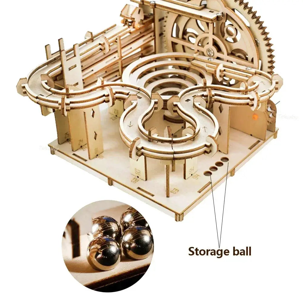 3D Wooden Puzzle DIY Building Kits Mechanical Model Marble Run - Model to assemble