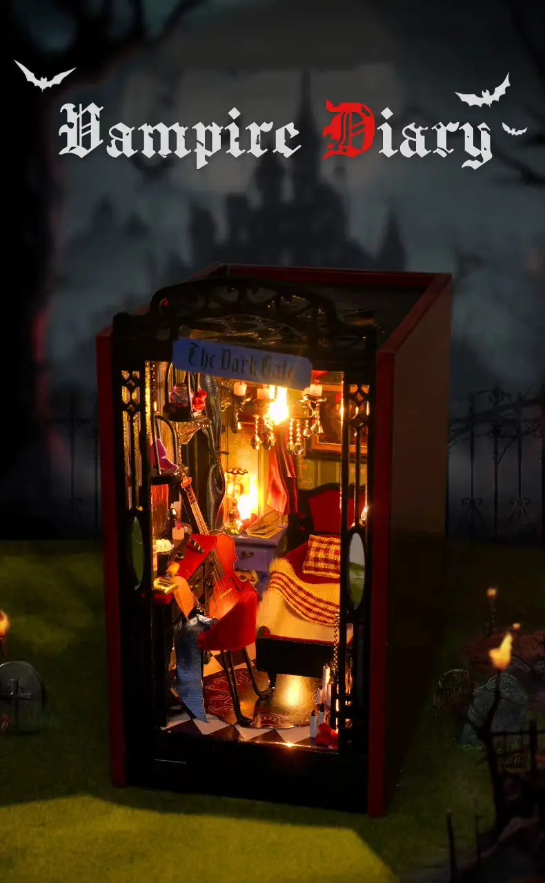 The Dark Gate DIY Book Nook Kit Model to assemble