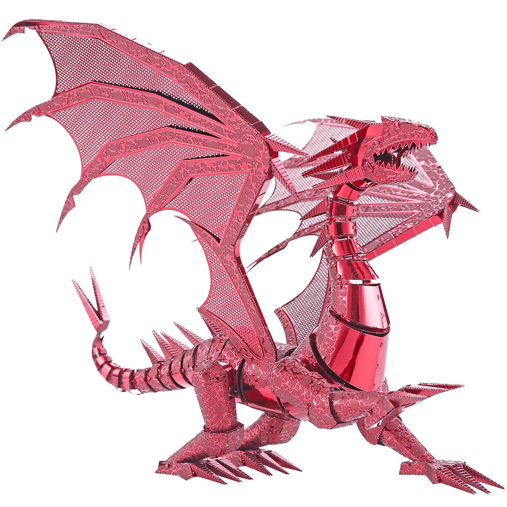 Piececool 3D Metal Puzzles Dragon Series DIY Model Building Kits Brain Teaser Jigsaw Set Great Birthday Christmas Gifts 5 colors Model to assemble