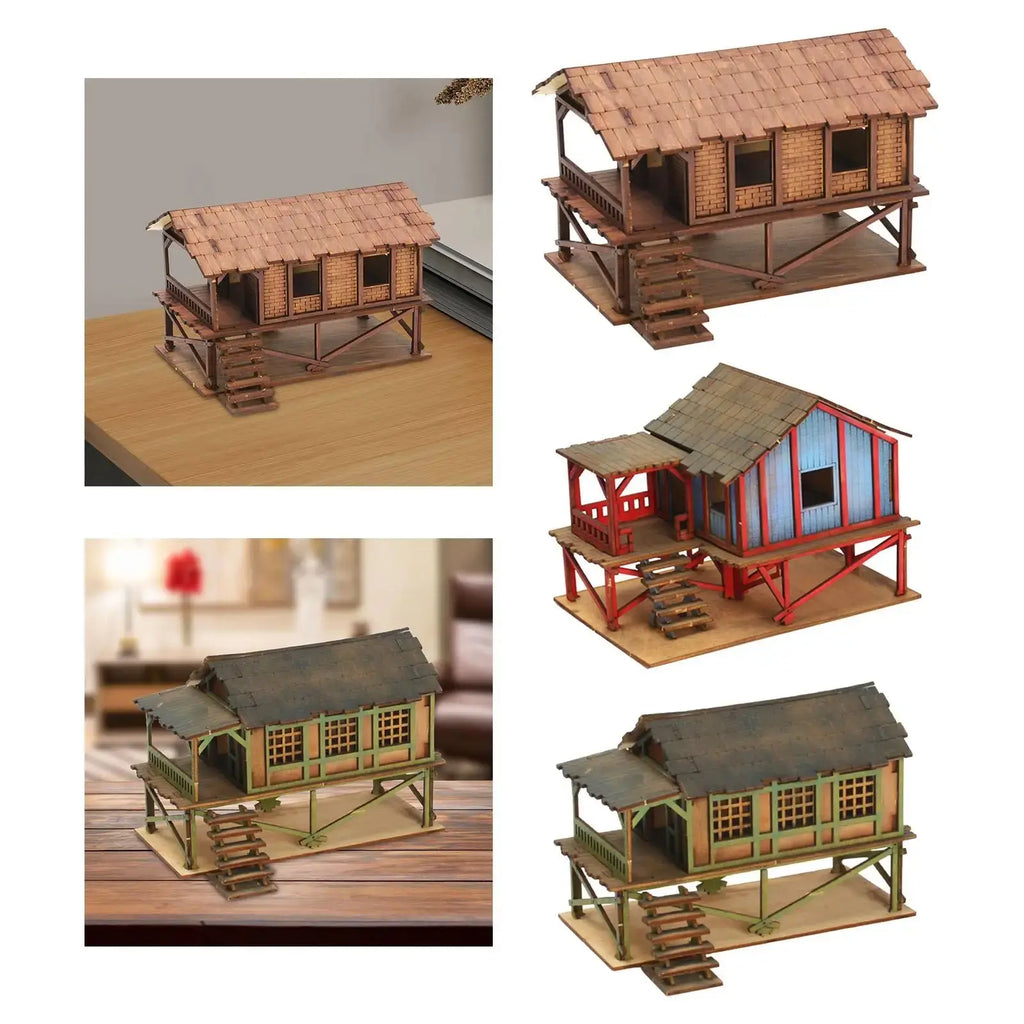 1/72 Models DIY Wooden House Assemble - Model to assemble