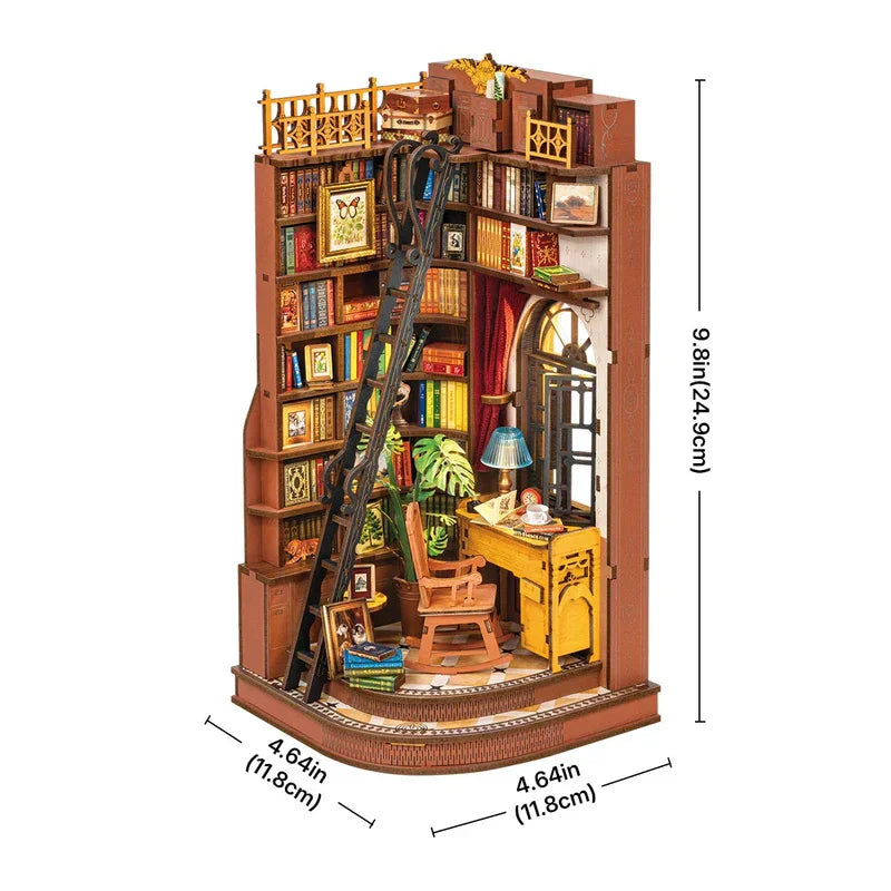 Corner Study Book Nook Kits - Model to assemble