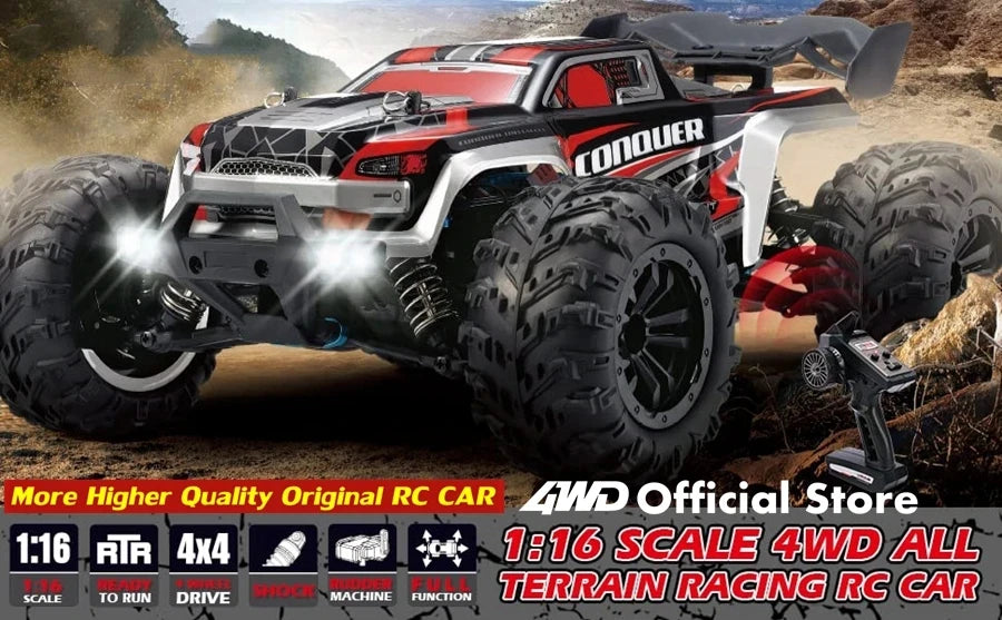 4WD Remote Control Car Off Road 4x4 RC High Speed Buggy Truck Super Brushless 50 or 80KM/H Fast Drift Racing Toy Kids Adults Model to assemble