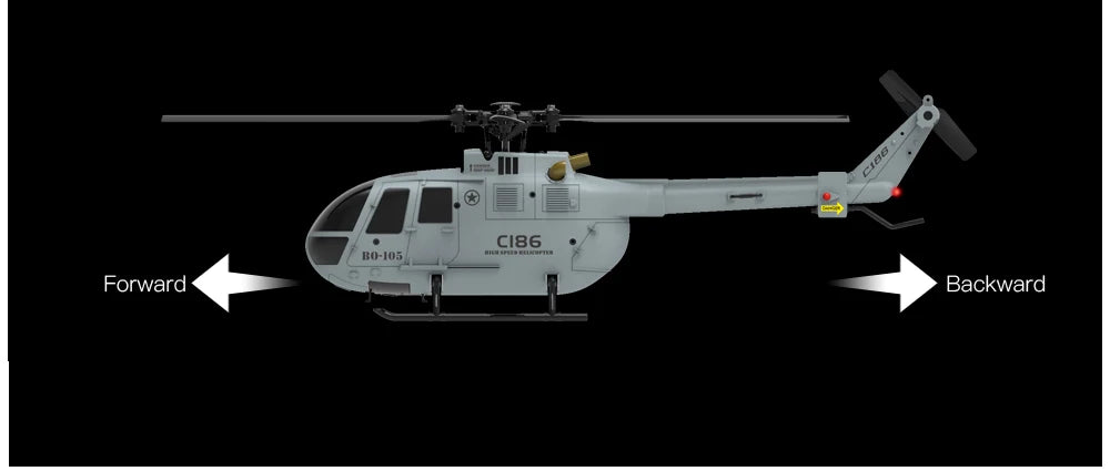 C186 PRO RC Helicopter 4CH BO105 Remote Control Airplane 6 Axis Electronic Gyroscope Aircraft Plane Toys for Children Model to assemble