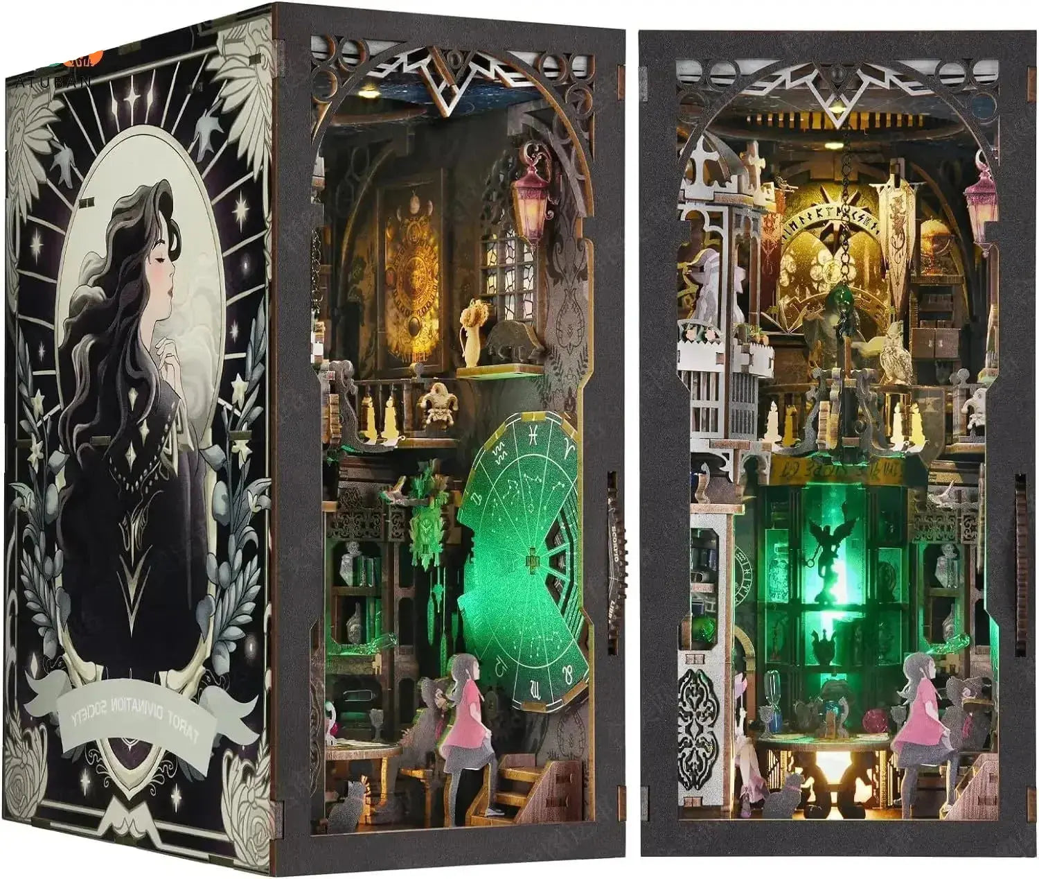 The Master's Dollhouse bookend with LED Light - Model to assemble