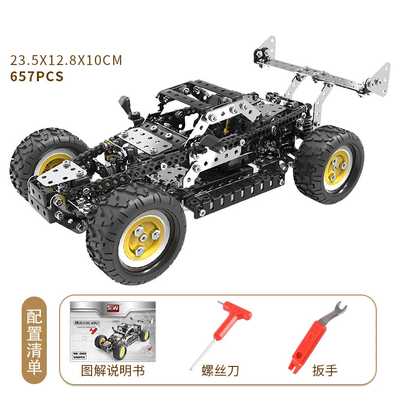 Racing Off-road Vehicle Model Screws And Nuts Disassembly