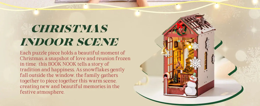 Christmas Dollhouse Bookend - Model to assemble