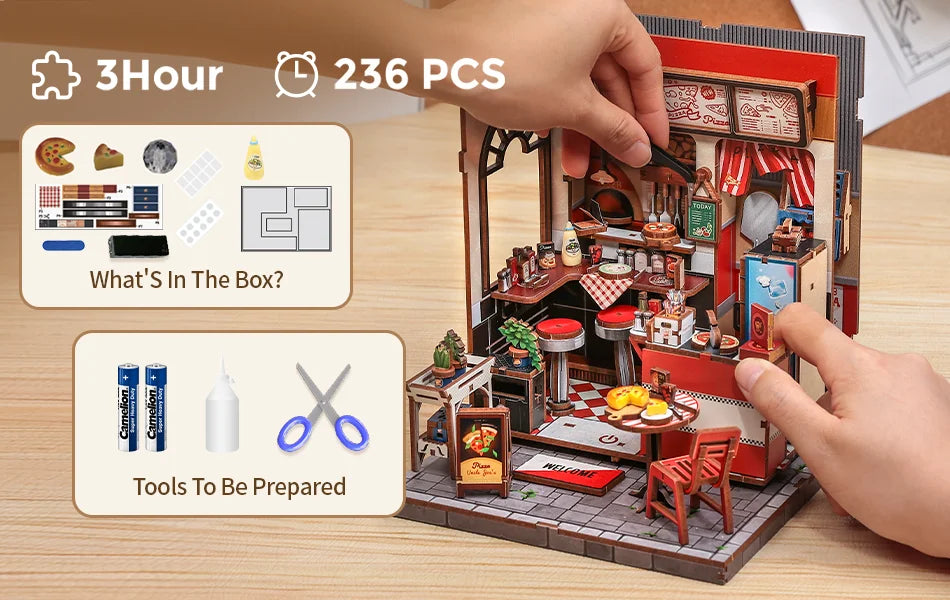 Japan Style Book Nook - Model to assemble