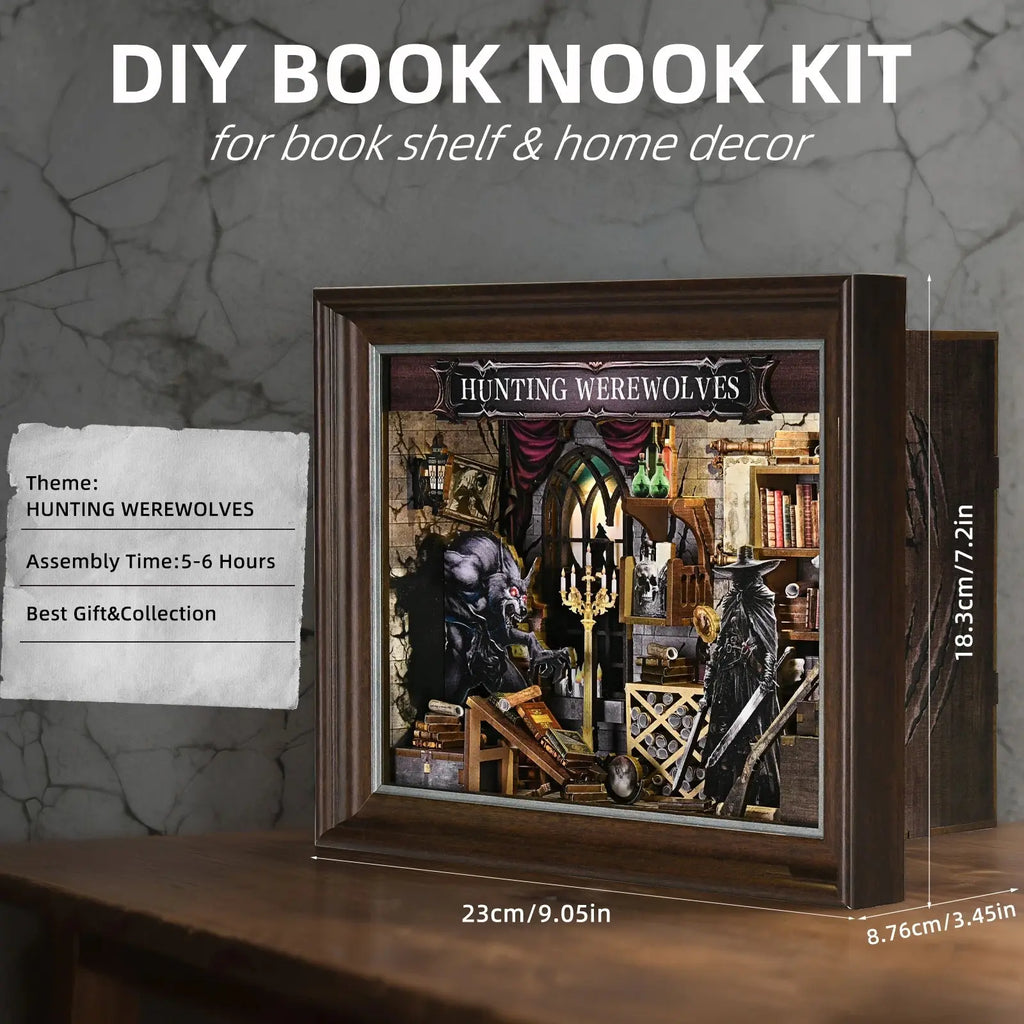 Werewolf Hunting Dollhouse with Light - Model to assemble