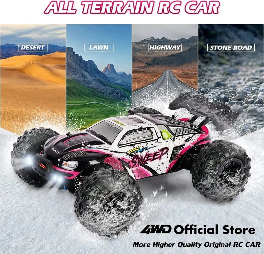 4WD Remote Control Car Off Road 4x4 RC High Speed Buggy Truck Super Brushless 50 or 80KM/H Fast Drift Racing Toy Kids Adults Model to assemble