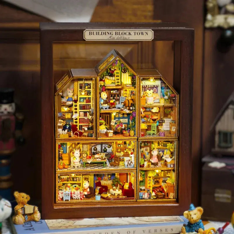 Building Block Town Dollhouse - Model to assemble