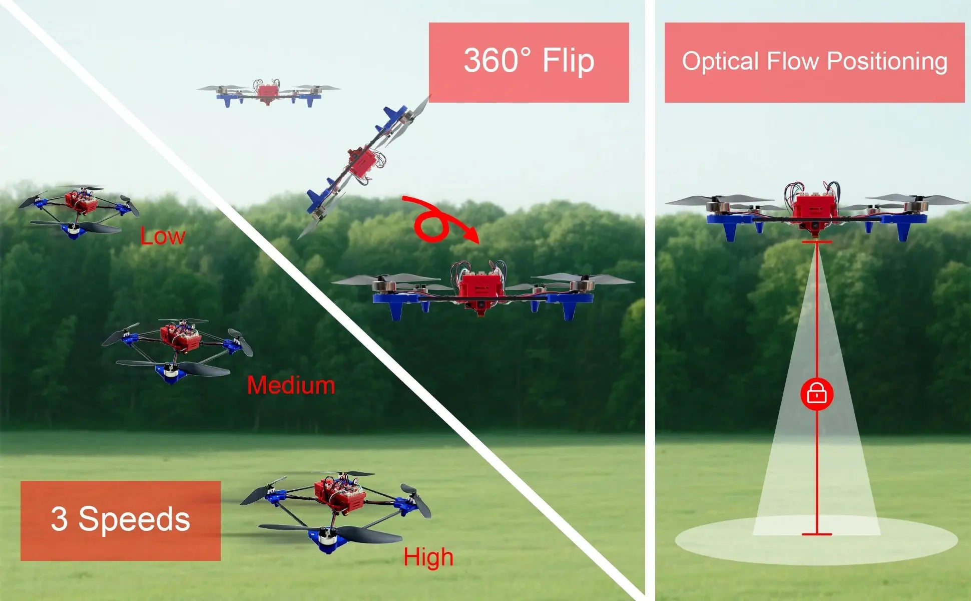 DIY Drone Quadcopter Kit – Brushless Motor & Optical Flow Hover | STEM RC Project for Beginners & Hobbyists - Model to assemble