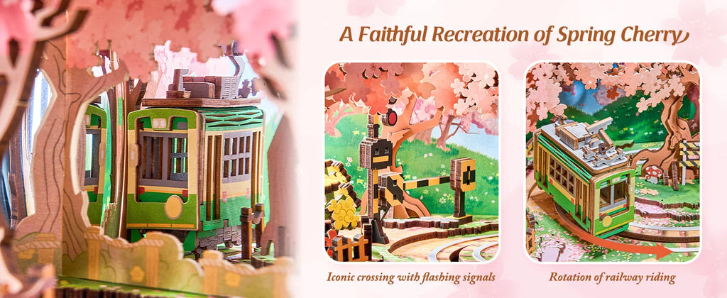 Sakura Dreamy TV Music Box with Light - Model to assemble