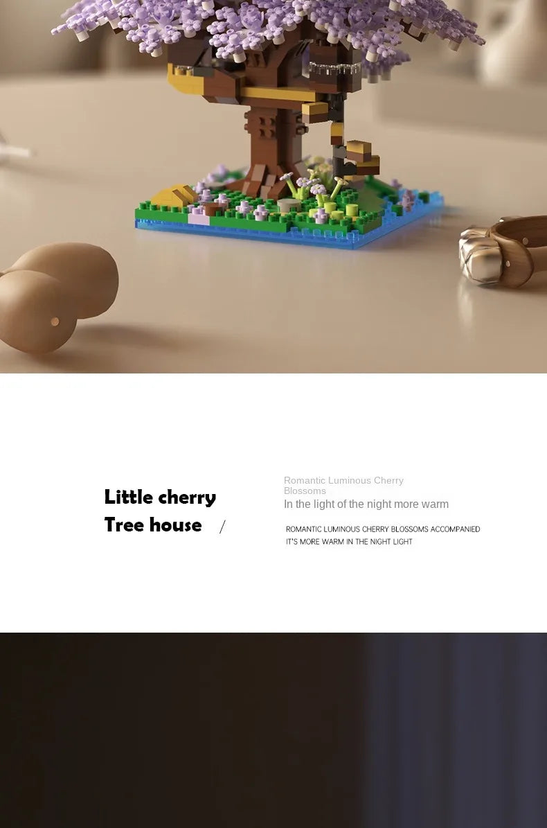 Spring pink cherry tree - Model to assemble