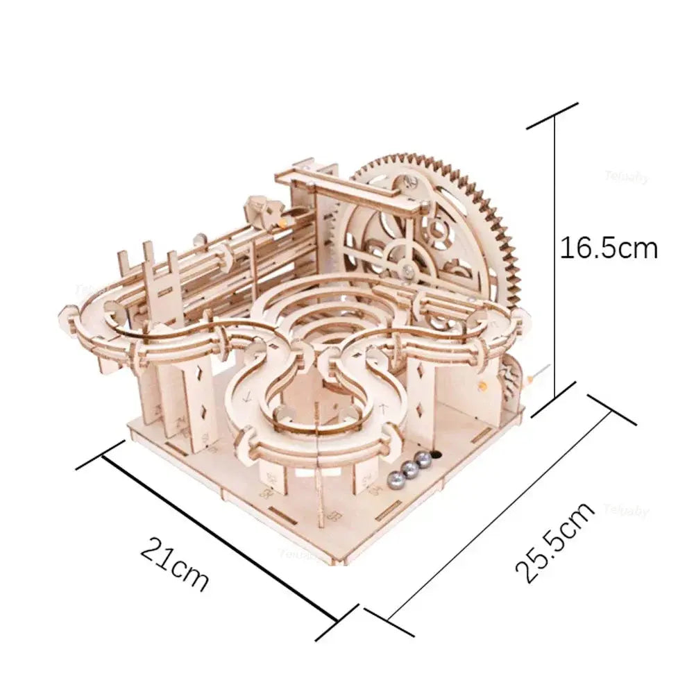 3D Wooden Puzzle DIY Building Kits Mechanical Model Marble Run - Model to assemble