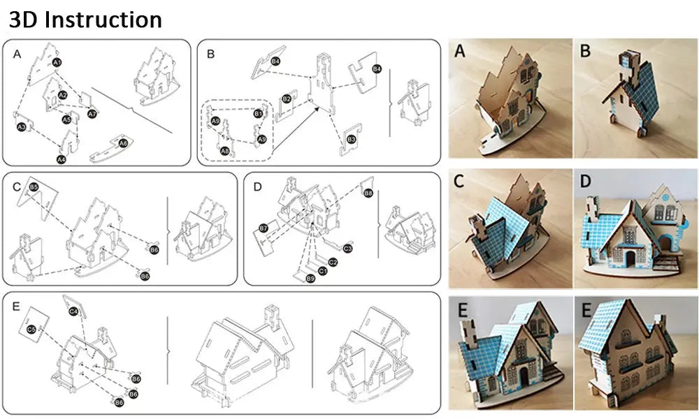 DIY Wooden 3D Fighter Jet Puzzle Model Kit – Handmade Airplane Assembly Toy for Kids - Model to assemble
