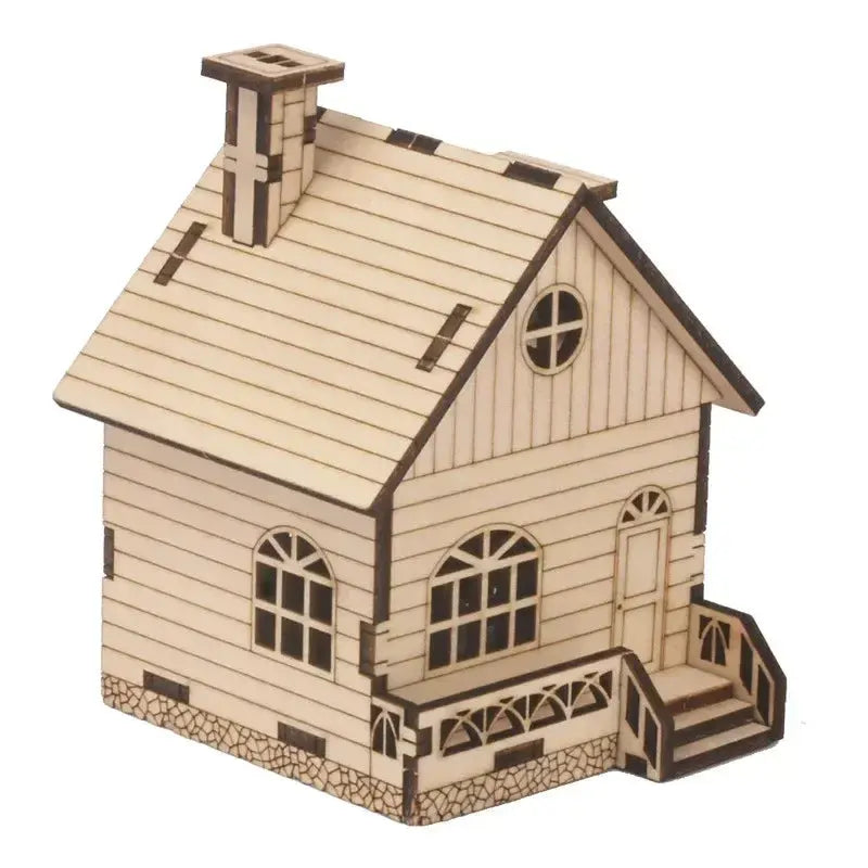 Wooden House Music Box Model Kit - Model to assemble