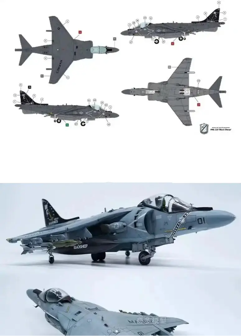 AV-8B Harrier II Airplane Kit DIY - Model to assemble