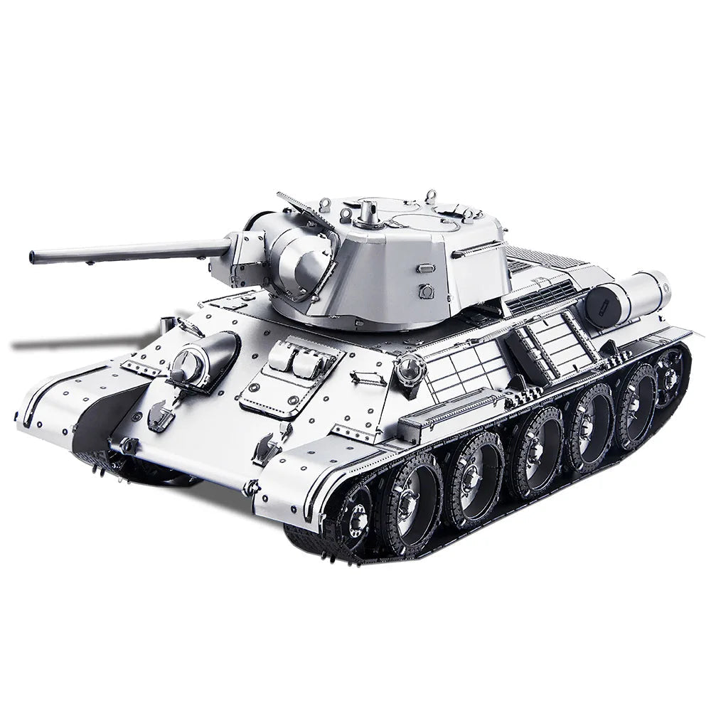 Piececool 3D Metal Puzzle T-34/76 Medium Tank Diy Jigsaw Toy for Adult Brain Teaser Assembly Model for Collection Model to assemble