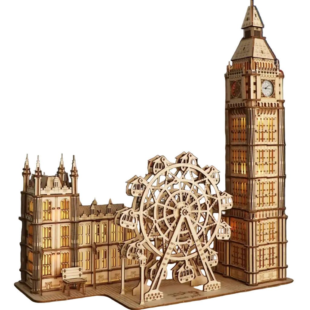 Big Ben Clock Tower 3D Wooden Puzzle Model to assemble