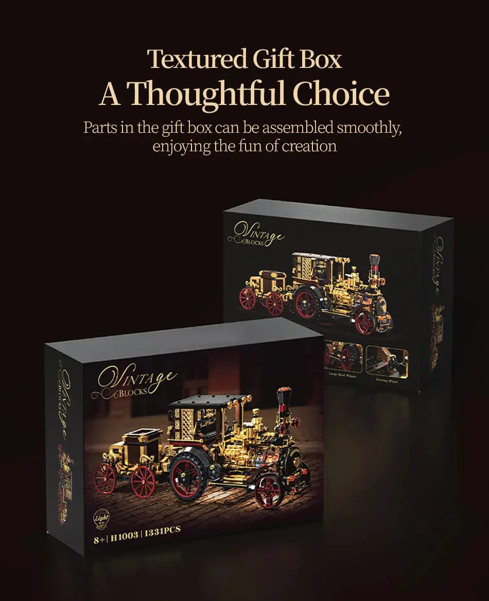 Vintage Mechanical Steam Car - Model to assemble