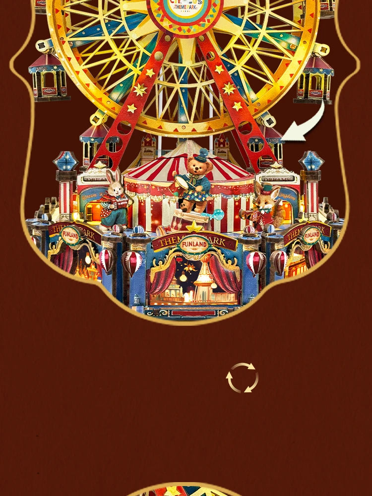 Century Ferris Wheel Music Box Doll Houses - Model to assemble