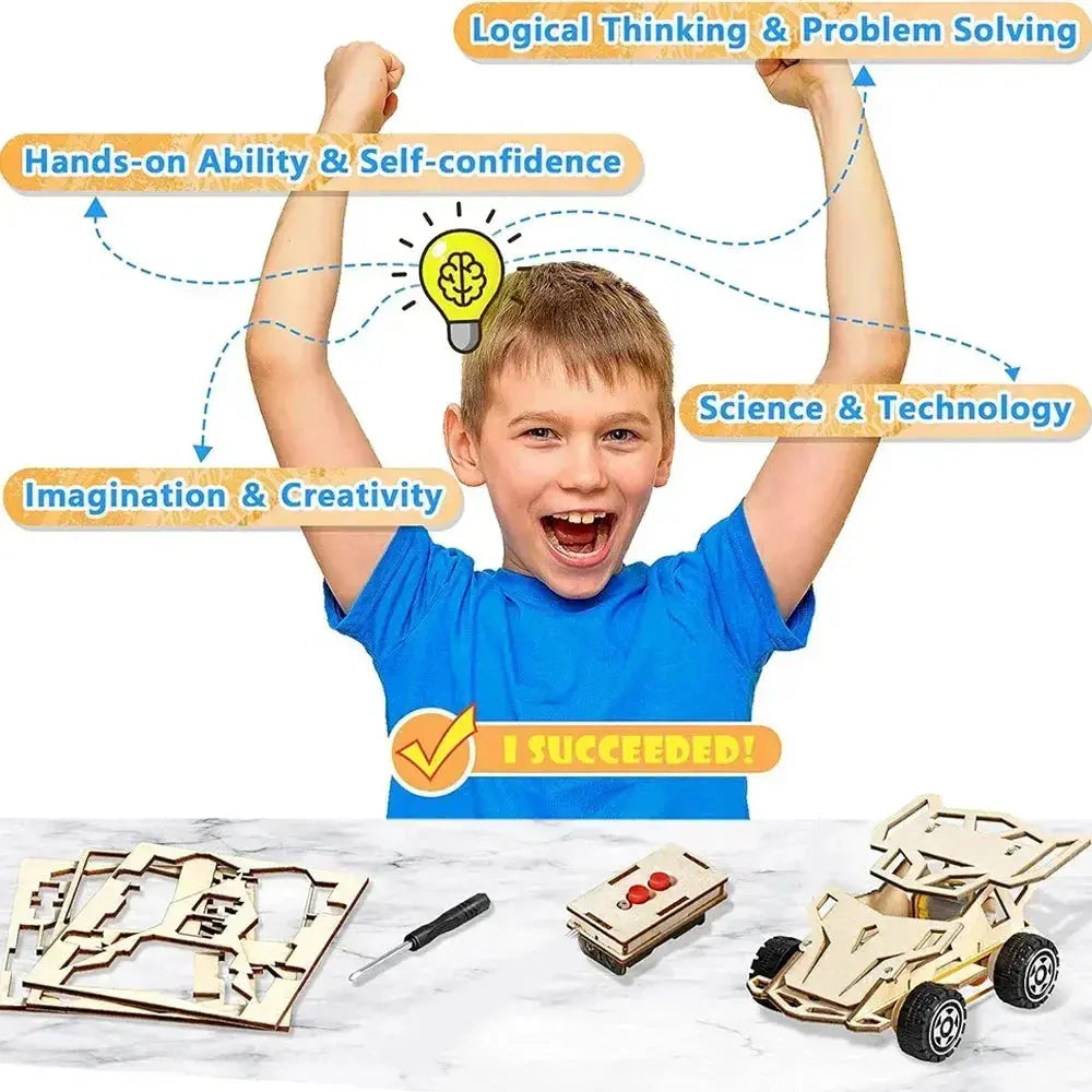 DIY Wooden Remote Control Car - Model to assemble